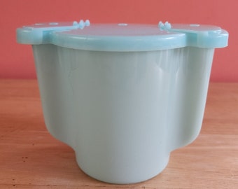 Vintage Pastel Green Double Flip top Sugar Bowl Tupperware Container