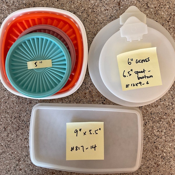 Tupperware Lids Replacement Etsy
