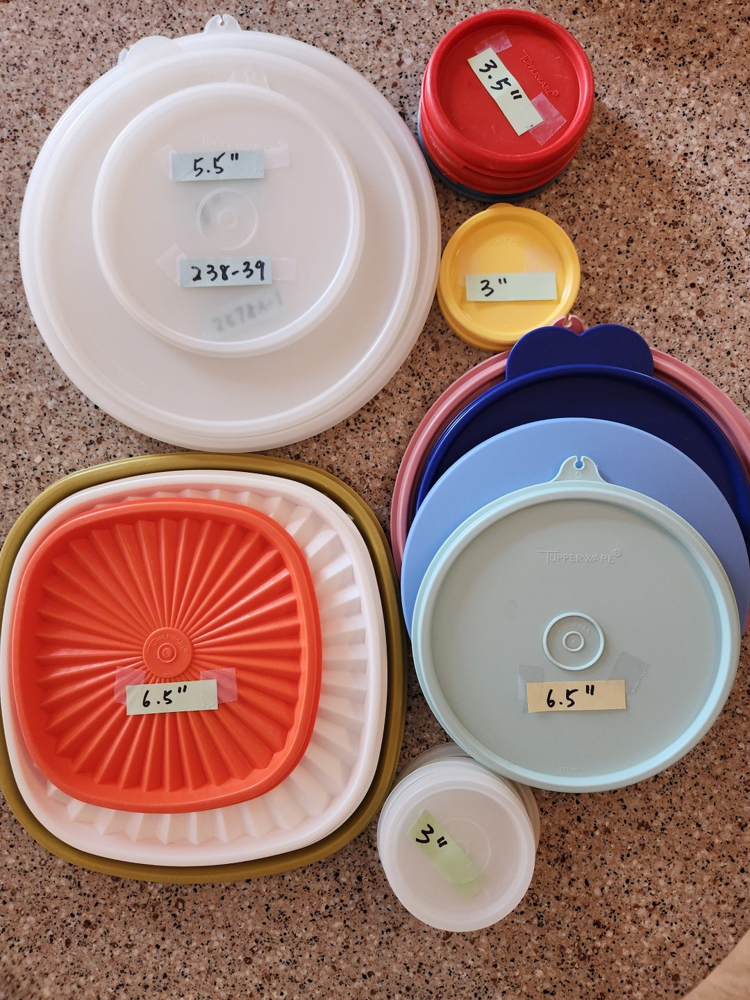 Vintage Tupperware Replacement Lids Sold Separately Etsy