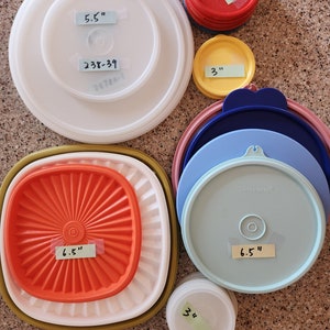 Vintage Tupperware Replacement Lids Sold Separately