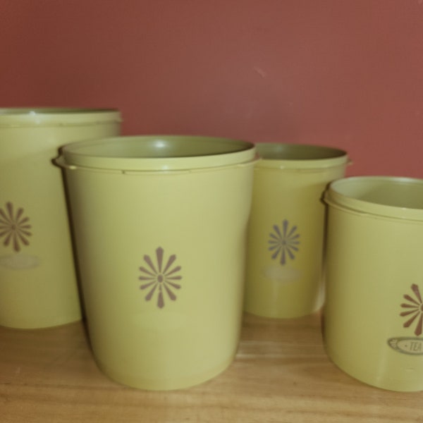 Vintage Tupperware Canisters Etsy