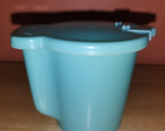 Vintage Aqua Flip top Sugar Tupperware Container