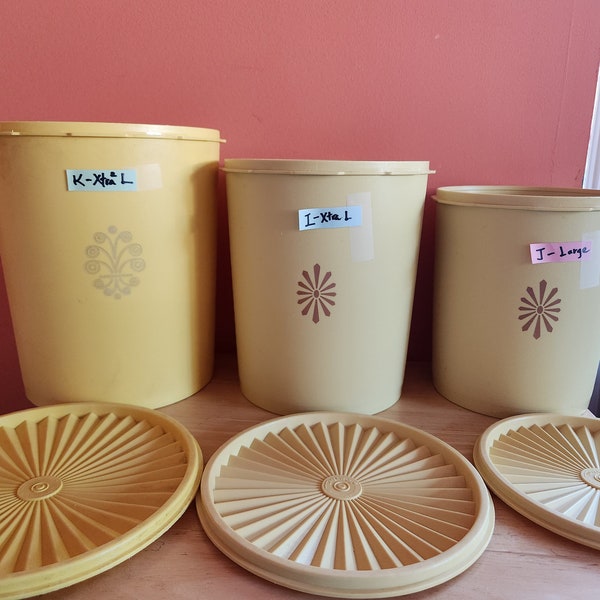 Vintage Tupperware Canisters Etsy