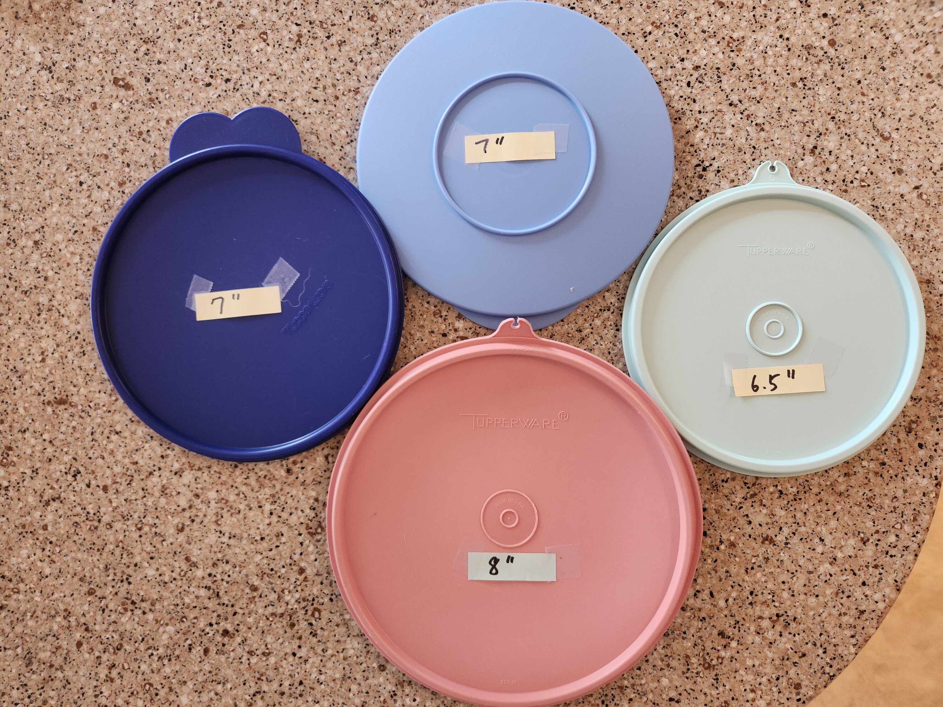 Vintage Tupperware Replacement Lids Sold Separately Etsy