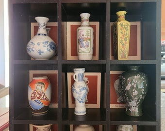 Charming Miniature Vases Franklin Mint Occupied Japan Moriage