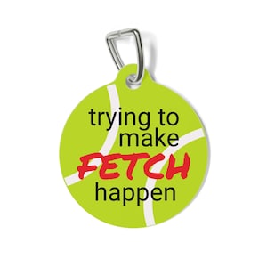 Etiqueta para mascotas personalizada Fetch Mean Girls para perros y gatos
