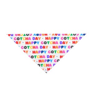 Bandana para mascotas Happy Gotcha Day para perros y gatos, 2 tamaños
