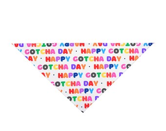 Happy Gotcha Day-hondenbandana voor honden en katten - 2 maten