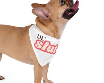 Lil Slut Funny Pet Bandana hond kat - 2 maten