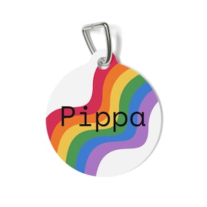 Proud Pup Rainbow Personalized  Pet Tag for Dogs and Cats