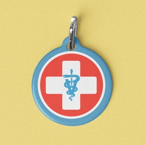 Medical Alert Veterinary Condition Pet Tag for Cats and Dogs