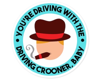 ITYSL Driving Crooner Round Stickers Indoor/Outdoor