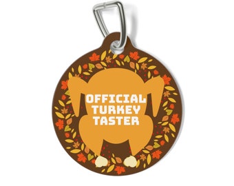 Gepersonaliseerde kalkoen-tag voor honden en katten . Thanksgiving