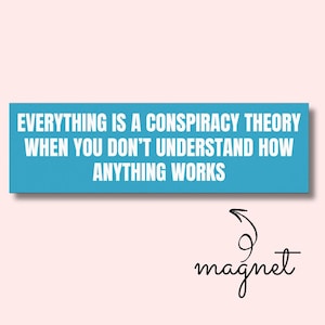 Funny Car Magnets for Auto Enthusiasts, Conspiracy Theory Humor, Gift for Friends, Car Decor, Unique Car Accessories, Funny Vehicle Decals