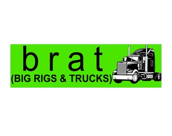 Brat Summer grappige bumpersticker sticker