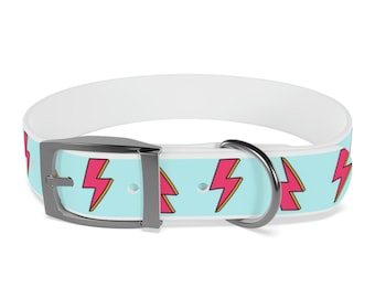 Bowie Ziggy Stardust Lightning Bolt Dog Collar
