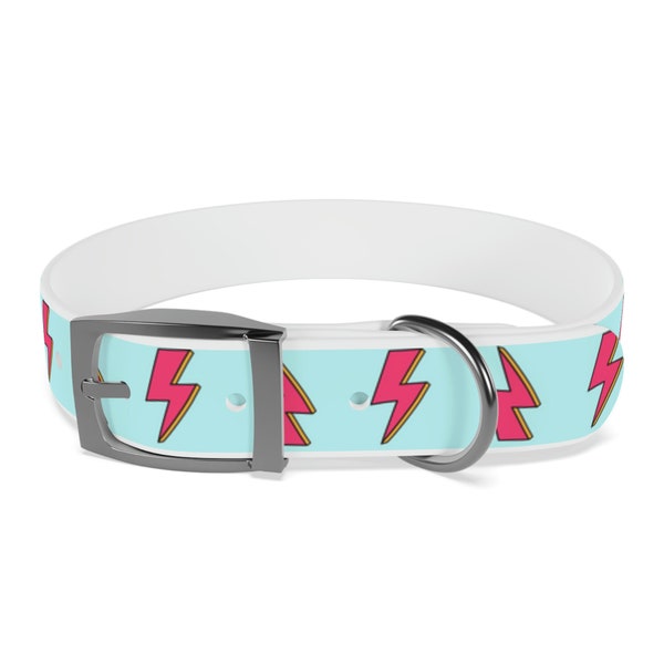 Bowie Ziggy Stardust Lightning Bolt Dog Collar