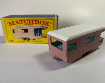 Matchbox-Serie Lesney Nr. 23D Trailer Caravan E-Box