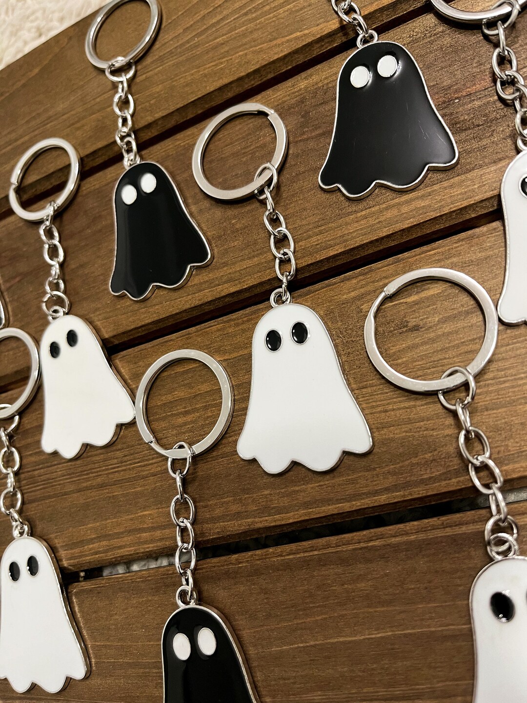 Cute Spooky Ghost Keychain Grunge Gothic Keychains Grunge Etsy