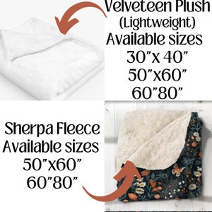 Forest Blanket, Outdoor Tree Throw Available in Lightweight Velveteen ...