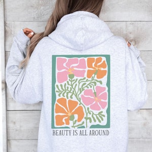 Boho floral shirt, wildflower hoodie sweatshirt with positive messages, mental health awareness, self care shirt