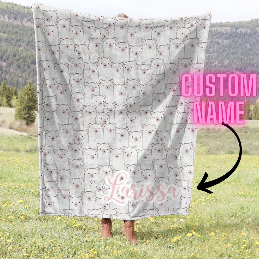 Fairisle Polar Bear Christmas Pattern Print Hooded Blanket