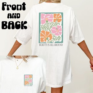 Boho floral shirt, comfort colors wildflower tee with positive messages, mental health awareness, self care shirt