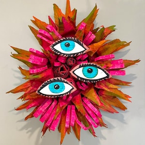 Flor de cartón con forma de ojo n.° 1