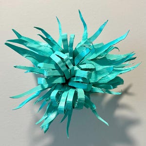 Cartão Flor Verde-água Brilhante.