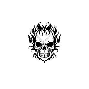 Flaming Skull Fairing Graphic