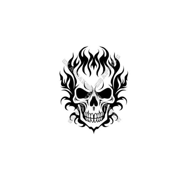 Flaming Skull Fairing Graphic