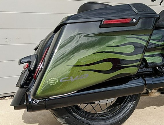 HD Saddlebag Ghost Flames Graphic Etsy UK