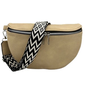 Umhängetasche Crossbody Bag Damen Handtasche Schultergurt Tasche Schultertasche Beige