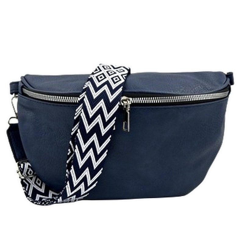 Umhängetasche Crossbody Bag Damen Handtasche Schultergurt Tasche Schultertasche Navy Marine