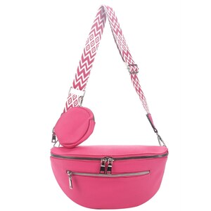 Umhängetasche Crossbody Bag Damen Handtasche Schultergurt Tasche Schultertasche 22268 Pink