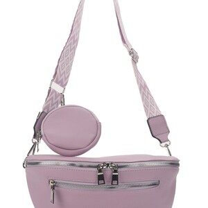 Umhängetasche Crossbody Bag Damen Handtasche Schultergurt Tasche Schultertasche 22268 Flieder