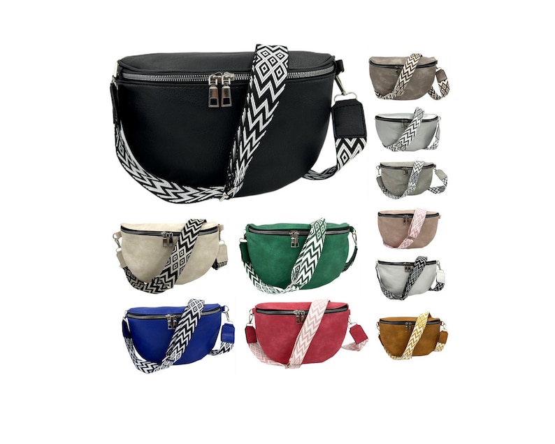 Umhängetasche Crossbody Bag Damen Handtasche Schultergurt Tasche Schultertasche Schwarz