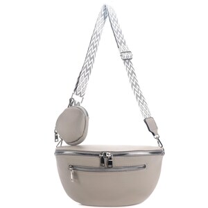 Umhängetasche Crossbody Bag Damen Handtasche Schultergurt Tasche Schultertasche 22268 Grau