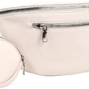 Umhängetasche Crossbody Bag Damen Handtasche Schultergurt Tasche Schultertasche 22268 Weiß