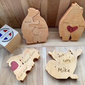 Personalized family puzzle, Christmas gift, Birthday, Father&#39;s Day Mother&#39;s Day, Valentine&#39;s Day, unique personalized gift