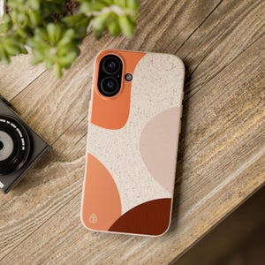 Moderne Öko Hülle für iPhone 15 & 16 - Kompostierbare, pflanzliche Minimalist Hülle | Matte, plastikfreie Verpackung