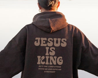 Jesus Is King Sweat à capuche, Vêtements chrétiens, Sweat à capuche chrétien, Sweat à capuche groovy Tumbler, Vêtements religieux, Sweats à capuche pour hommes et femmes, Cadeaux chrétiens