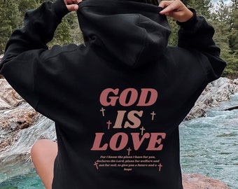 God is goed Christelijke hoodie Christelijke sweatshirt Jezus Hoodie Trendy hoodie Bijbelvers shirt Esthetische kleding Esthetische hoodie Unisex