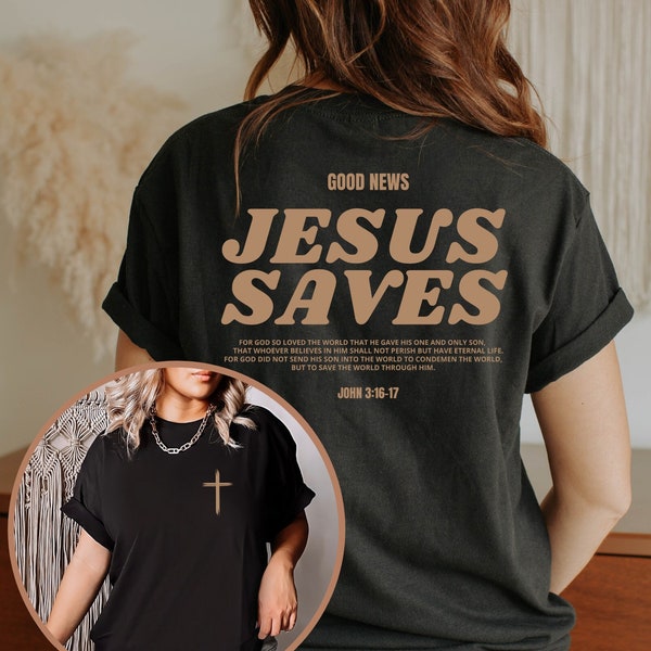 Aesthetic Christian Brown Shirt Christian Apparel Brown Jesus T-Shirt Christian Streetwear Clothing Bible Verse T Shirt Christian Unisex