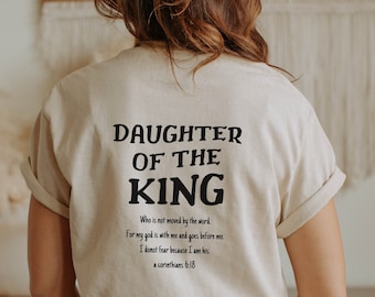 Camisa hija del rey, sudadera cristiana estética, sudadera religiosa para mujer, sudadera con capucha versículo bíblico, regalos cristianos, camisa de la iglesia