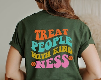 Behandeln Sie Menschen mit KindnesShirt, Inspirational Shirt, positive Vibe Geschenk, Boho Kindness Top, Mental Gesundheit T-Shirts, Kindness Shirt, übergroß