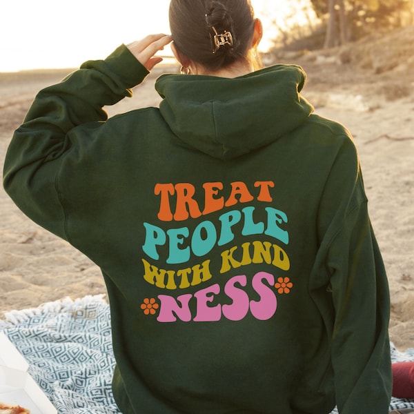 Treat People With Kindness Hoodie, Inspirational Shirt, Positive Vibe Gift, Boho Kindness Top, Mental Health Tees, Kindness Sweatshirt