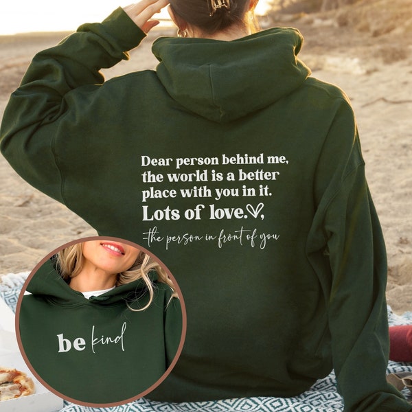 Liebe Person hinter mir Hoodie, Sie sind genug Hoodie, Ästhetisches Sweatshirt, Liebe Person hinter mir Sweatshirt, Positivität Sweatshirt,