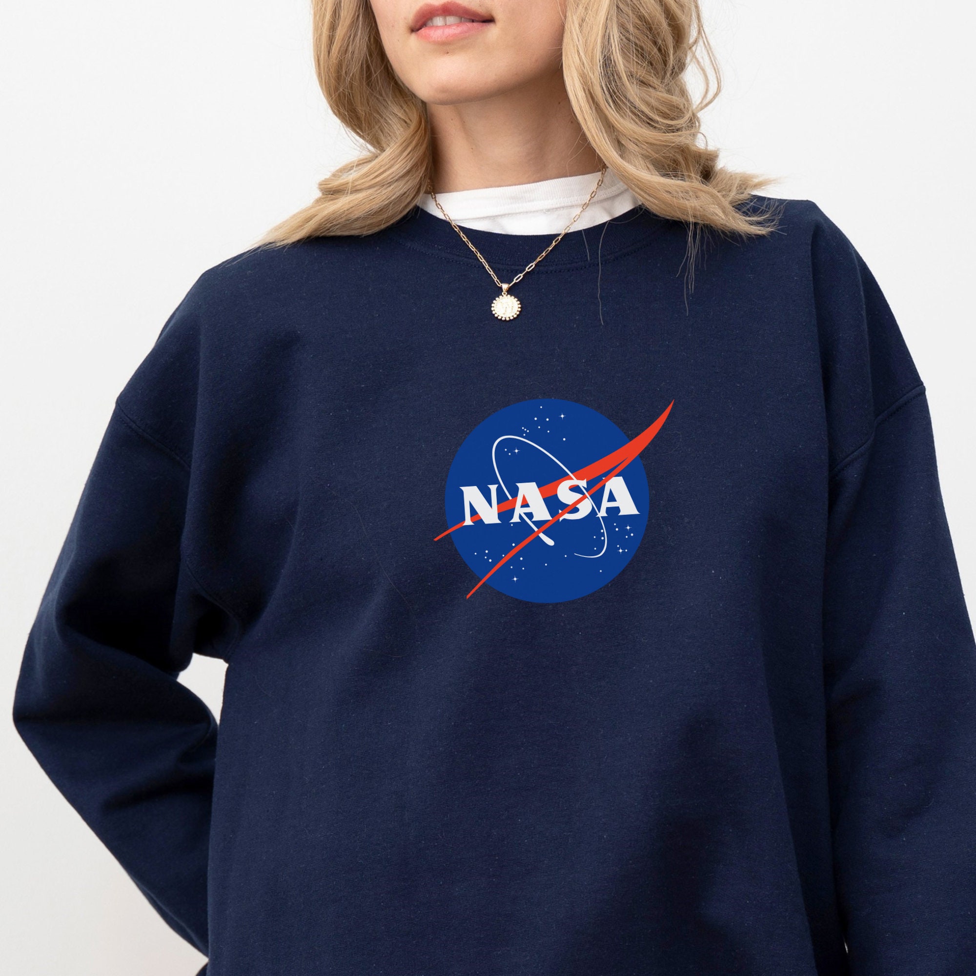 Navy blue nasa sweatshirt discount
