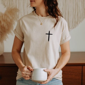 Ästhetisches Jesus Saves Shirt Christliches Kleid Braunes Christliches Hemd für Männer Jesus Kleid Christliche Streetwear Kleidung Bibel-Vers-Hemd Bild 3